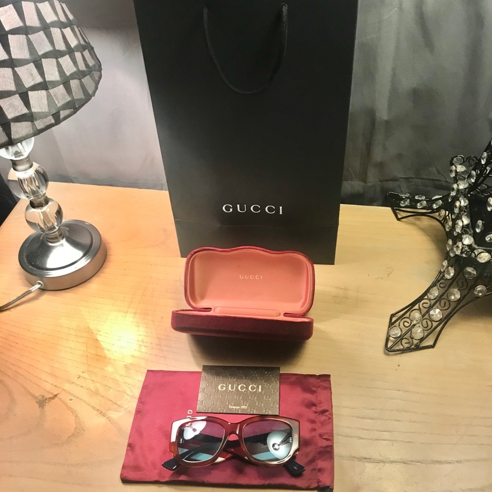 Brand new Gucci Havana Azure Cateye Sunglasses